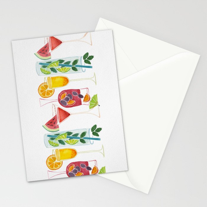 Summer Cocktails Stationery Card Gallery Image 2