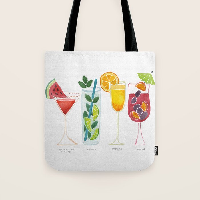 Summer Cocktails Tote Bag Gallery Image 1