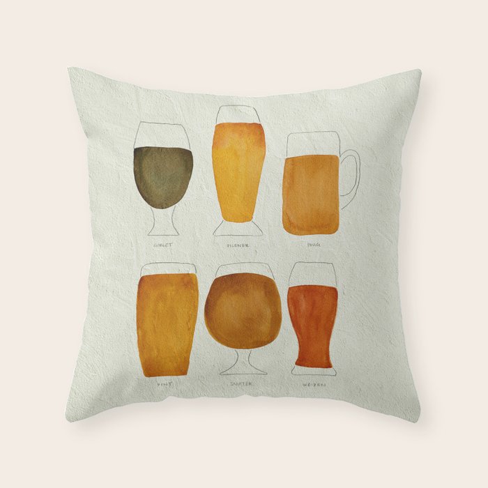 Beer Throw Pillow Gallery Image 6