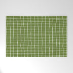 Olive Green Grid | PATTERN 05: The Retro Edition Welcome Mat Gallery Image 1