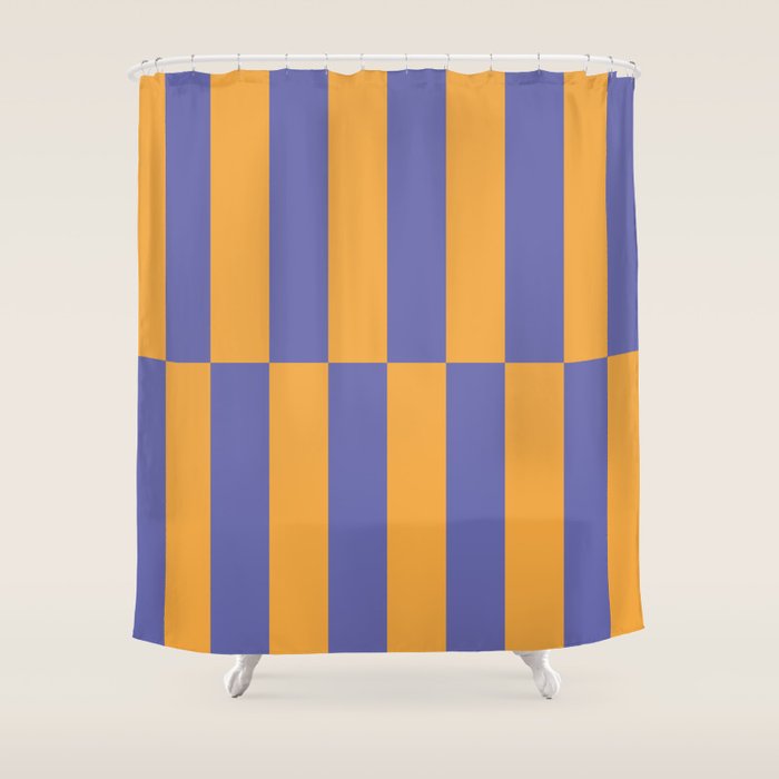 Strippy - Peri and Mango Shower Curtain Gallery Image 1