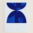 mid century blue Jigsaw Puzzle Gallery Image 1