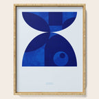 mid century blue Serving Tray Gallery Image 1