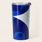 mid century blue Travel Mug Gallery Image 2