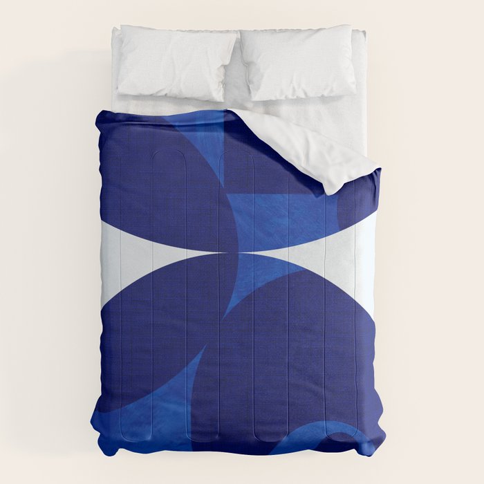 mid century blue Comforter Gallery Image 1