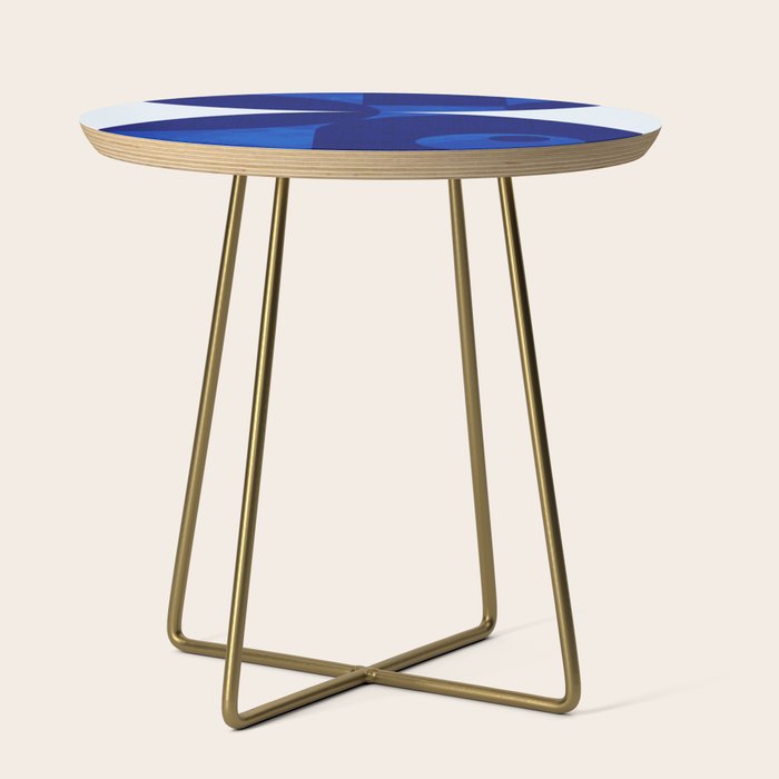 mid century blue Side Table Gallery Image 1