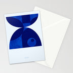 mid century blue Stationery Card Gallery Image 2