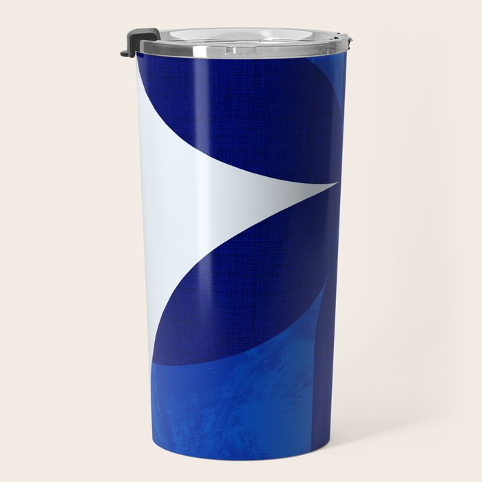 mid century blue Travel Mug Gallery Image 3