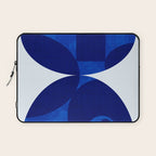 mid century blue Laptop Sleeve Gallery Image 1