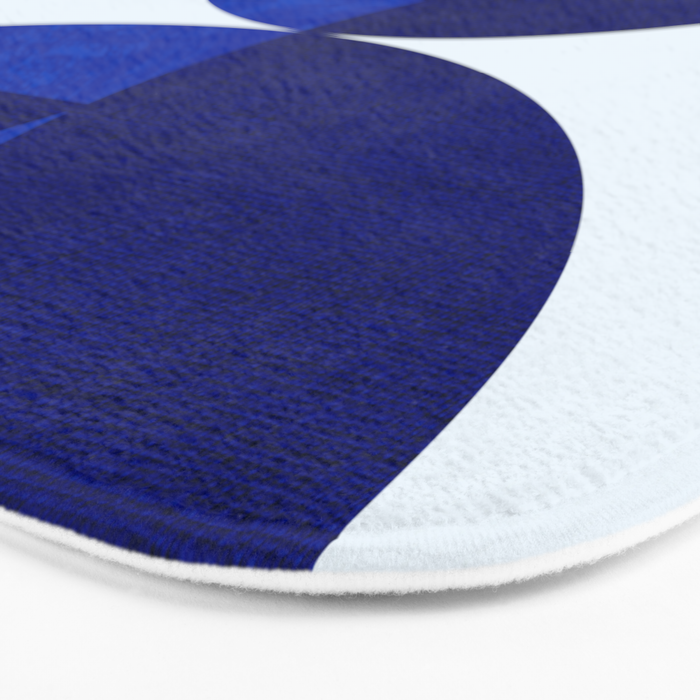 mid century blue Bath Mat Gallery Image 3