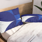 mid century blue Pillow Sham Gallery Image 2