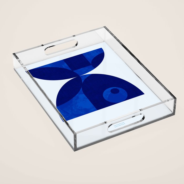 mid century blue Acrylic Tray Gallery Image 1