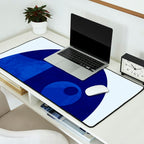 mid century blue Desk Mat Gallery Image 2