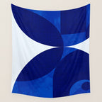 mid century blue Wall Tapestry Gallery Image 4