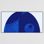mid century blue Desk Mat Gallery Image 3