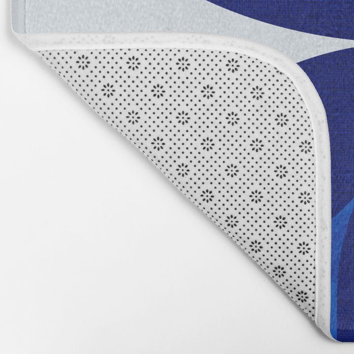 mid century blue Bath Mat Gallery Image 2