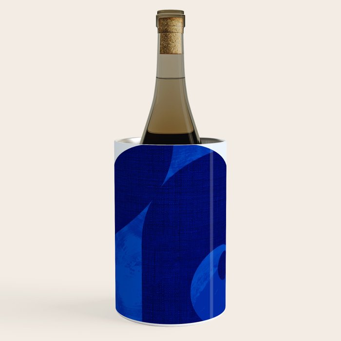 mid century blue Wine Chiller Gallery Image 1