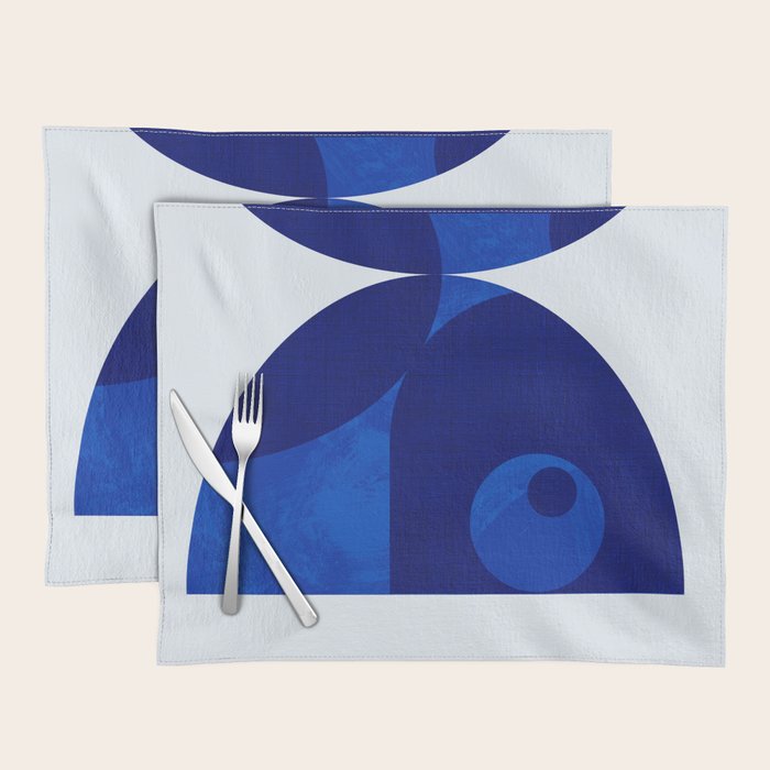 mid century blue Placemat Gallery Image 1