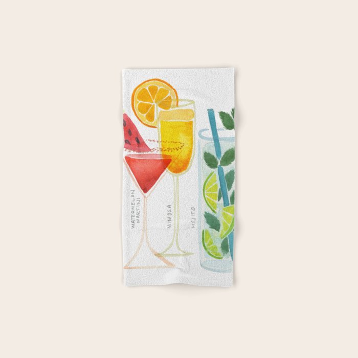 Summer Cocktail Trio Bath Towel Gallery Image 1