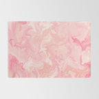 Blush pink abstract watercolor marble pattern Rug Gallery Image 2