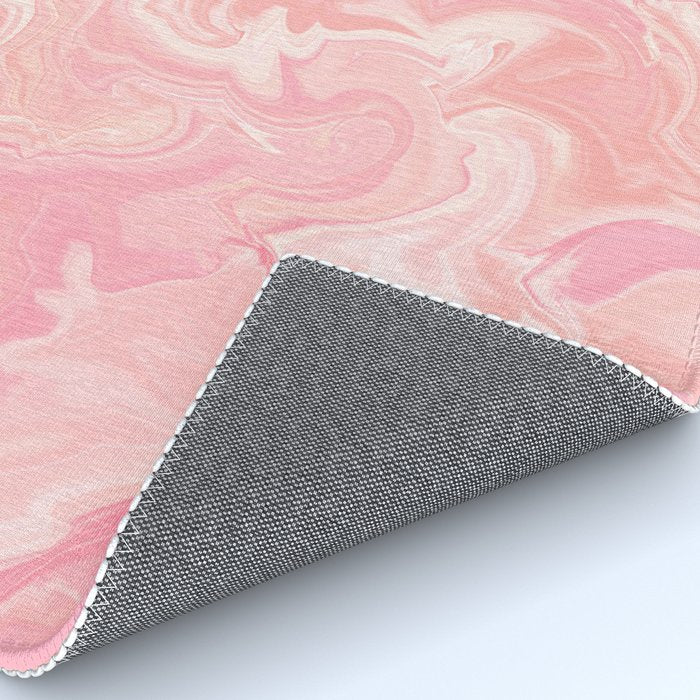 Blush pink abstract watercolor marble pattern Rug Gallery Image 4