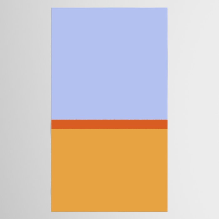 70s Summer Color Block Blue and Orange Tablecloth Gallery Image 2