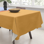 70s Summer Color Block Blue and Orange Tablecloth Gallery Image 3
