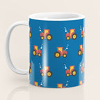 Tractors on Blue Coffee Mug Gallery Image 3