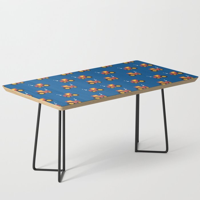Tractors on Blue Coffee Table Gallery Image 1