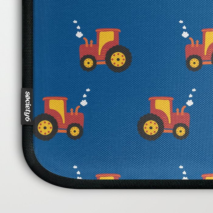 Tractors on Blue Laptop Sleeve Gallery Image 3