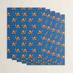 Tractors on Blue Wrapping Paper Gallery Image 3