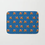 Tractors on Blue Bath Mat Gallery Image 1
