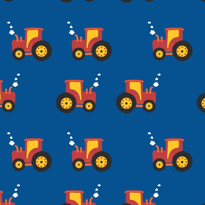 Tractors on Blue Coffee Mug Gallery Image 2