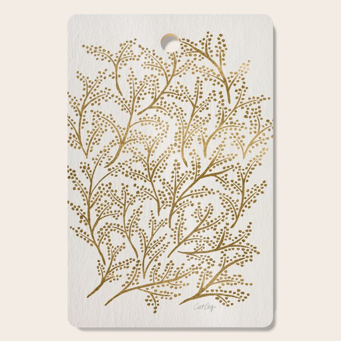 Gold Branches Cutting Board Gallery Image 1
