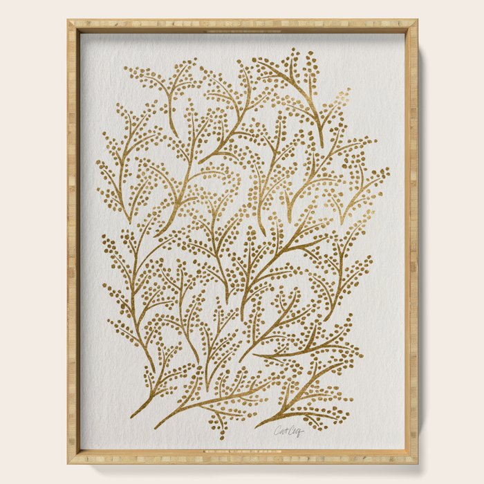 Gold Branches Serving Tray Gallery Image 1