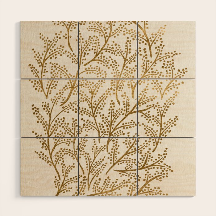 Gold Branches Wood Wall Art Gallery Image 1