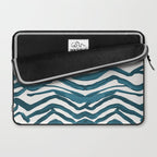 Zebra Print - Teal Palette Laptop Sleeve Gallery Image 2