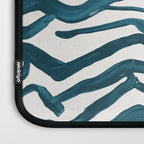 Zebra Print - Teal Palette Laptop Sleeve Gallery Image 3