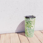 Tropical Forest Fern Fronds - botanical greenery design Travel Mug Gallery Image 4