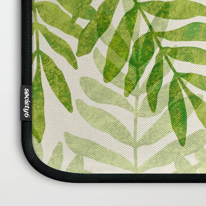 Tropical Forest Fern Fronds - botanical greenery design Laptop Sleeve Gallery Image 3