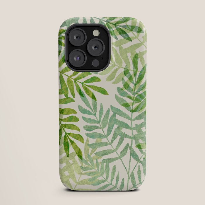 Tropical Forest Fern Fronds - botanical greenery design iPhone Case Gallery Image 19