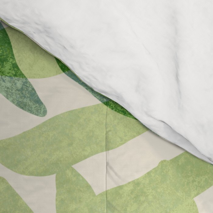 Tropical Forest Fern Fronds - botanical greenery design Comforter Gallery Image 4