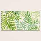 Tropical Forest Fern Fronds - botanical greenery design Desk Mat Gallery Image 3