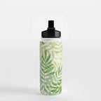 Tropical Forest Fern Fronds - botanical greenery design Water Bottle Gallery Image 2