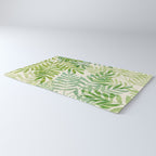Tropical Forest Fern Fronds - botanical greenery design Rug Gallery Image 3