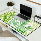 Tropical Forest Fern Fronds - botanical greenery design Desk Mat Gallery Image 2