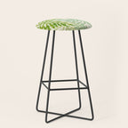 Tropical Forest Fern Fronds - botanical greenery design Stool Gallery Image 1