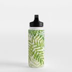 Tropical Forest Fern Fronds - botanical greenery design Water Bottle Gallery Image 3