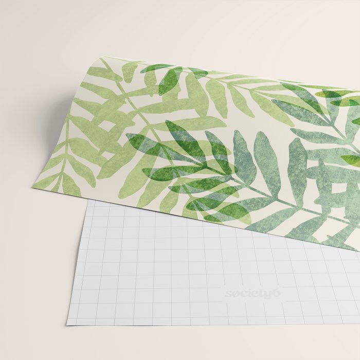 Tropical Forest Fern Fronds - botanical greenery design Wrapping Paper Gallery Image 2