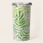 Tropical Forest Fern Fronds - botanical greenery design Travel Mug Gallery Image 2
